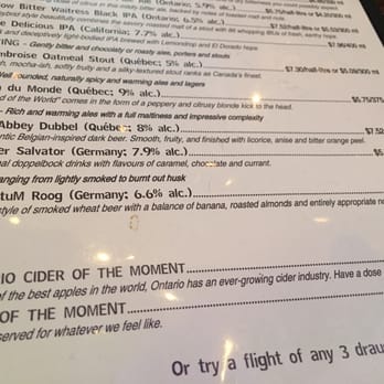 Beerbistro - Odd beer menu selection - Bistros Near Me - Toronto, Ontario Beerbistro - Odd beer menu selection - Bistros Near Me - Toronto, Ontario