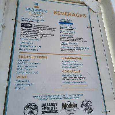Menu photo 2 Saltwater Deck Long Beach, CA