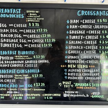 Dey's Doughnuts & Croissants - Food menu - Donuts Near Me - Long Beach, California