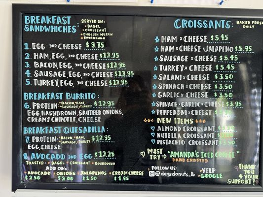 Menu photo 2 Dey's Doughnuts & Croissants Long Beach, CA
