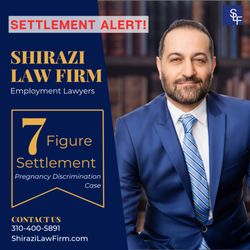 Shirazi Law Firm Employment Lawyers - Best employment lawyer Los Angeles. 7 figure pregnancy discrimination award. Wrongful termination, medical & family leave,sexual harassment