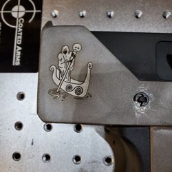 Coated Arms - Laser engraving on a Custom Mac 10