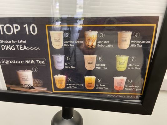 Menu photo 2 Ding Tea UH Campus Center Honolulu, HI
