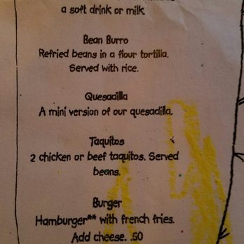 El Encanto - Kids menu. - Mexican Near Me - Cave Creek, Arizona