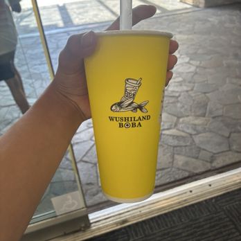 Wushiland Boba - You can't see it here lol but it's a four seasons tea with coconut jelly. Less ice and 50% sugar. - Coffee & Tea Near Me - Arcadia, California Wushiland Boba - You can't see it here lol but it's a four seasons tea with coconut jelly. Less ice and 50% sugar. - Coffee & Tea Near Me - Arcadia, California