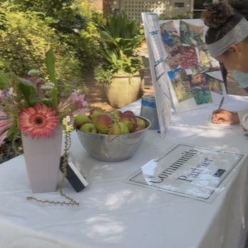 Gamble Garden - One of the vendors. She grows the apples and other items for the food banks in the community - Venues & Event Spaces Near Me - Palo Alto, California