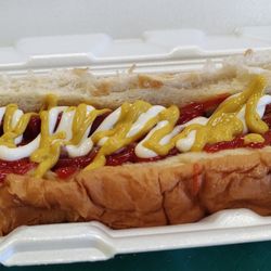 Empanada King - Their classic footlong hot dog