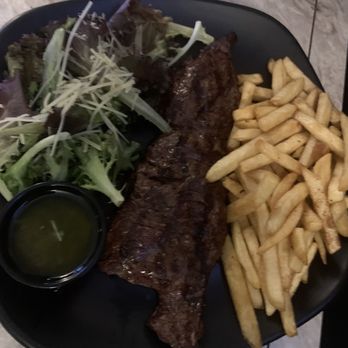 The Hub - Churrasco with seasoned french fries and chimichurri sauce - Tapas Bars Near Me - Rincón, Puerto Rico