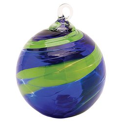Childhood's End Gallery - Blown Glass ornament in Seahawk colors.  $22