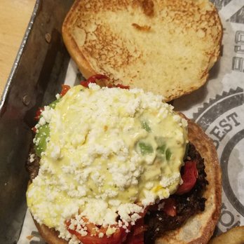 The Works - Burger with feta and avocado - Burgers Near Me - Niagara Falls, Ontario The Works - Burger with feta and avocado - Burgers Near Me - Niagara Falls, Ontario