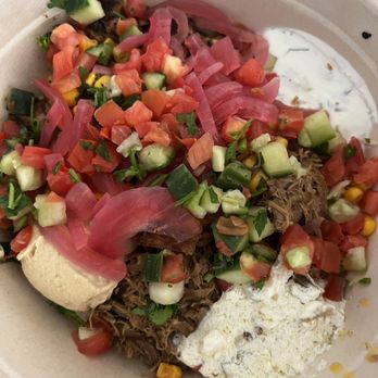CAVA - Custom bowl with braised lamb and chicken - Mediterranean Near Me - Chino Hills, California