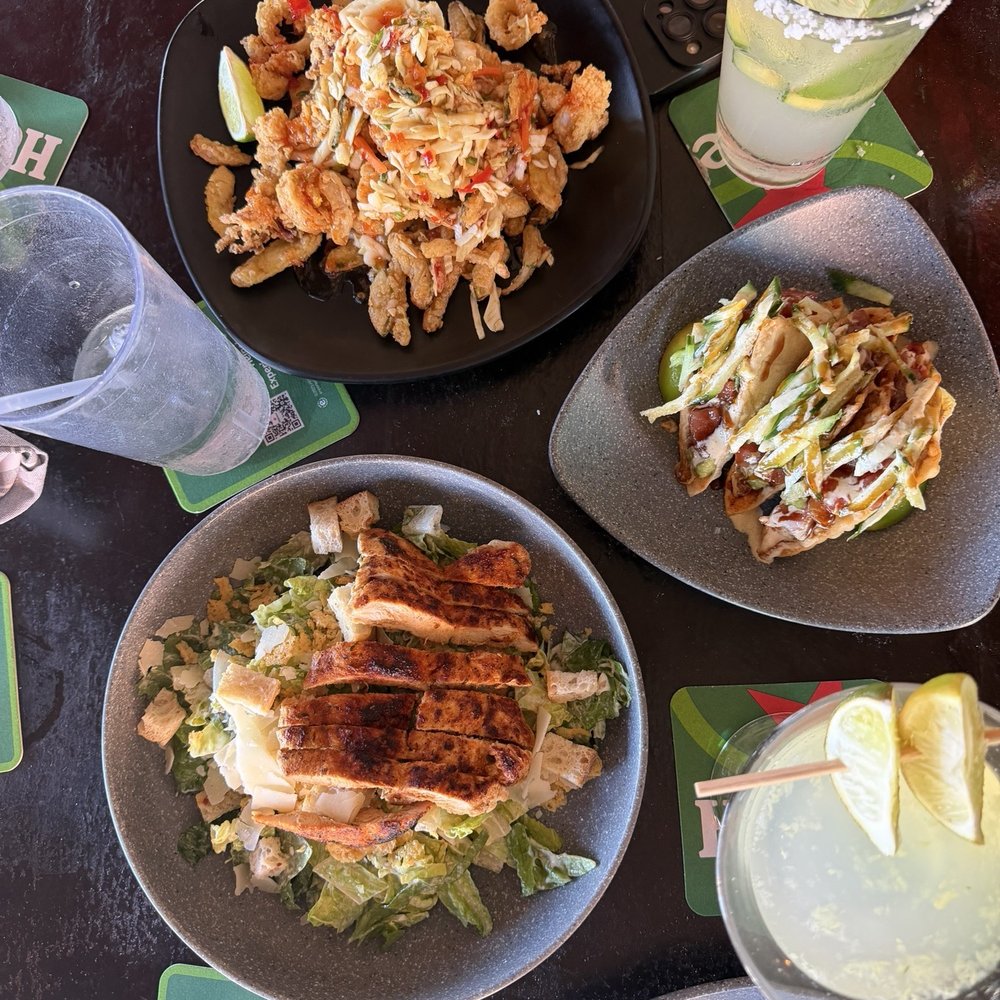 The Cottage - Calamari, Tuna Tacoshimi, Caesar with blackened chicken - New American Near Me - Sarasota, Florida The Cottage - Calamari, Tuna Tacoshimi, Caesar with blackened chicken - New American Near Me - Sarasota, Florida