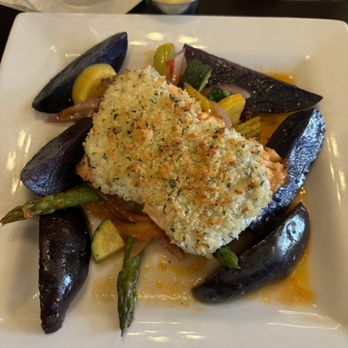 17 South - Parmesan crusted salmon with Peruvian potatoes - Italian Near Me - Temple, Texas