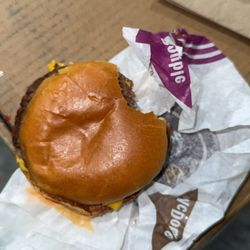 My daughters burger had a bite taken out of it