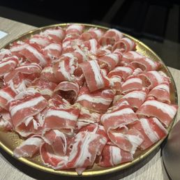 Fresh thinly sliced meat