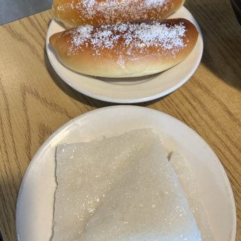 Dim Sum Cafe - sweets: coconut bun and  sweet rice cake - Dim Sum Near Me - Las Vegas, Nevada