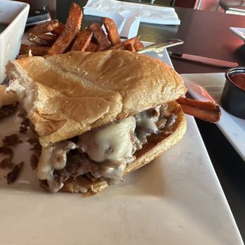 Crave Grille - Amazing French Dip with sweet potato fries. - American Near Me - Vancouver, Washington