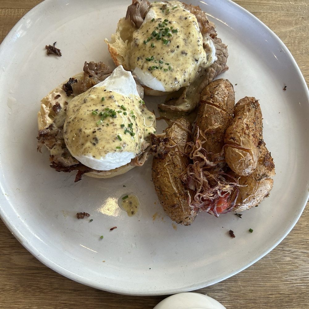 Quince Riverside - Nola Truffle eggs Benedict - Desserts Near Me - Fort Worth, Texas