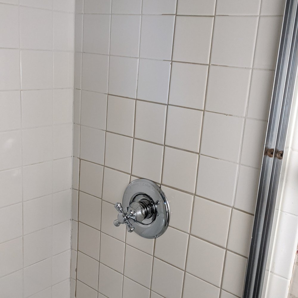 The Tile Solution - Before photo 3. Different color tiles stick out like a sore thumb. - Flooring Near Me - Mount Kisco, New York The Tile Solution - Before photo 3. Different color tiles stick out like a sore thumb. - Flooring Near Me - Mount Kisco, New York