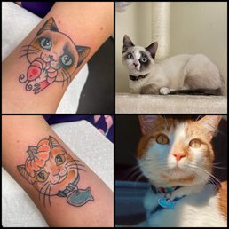 Tattoos done by Eric Williams; pets names are Punkin and Shrimp Tattoos done by Eric Williams; pets names are Punkin and Shrimp