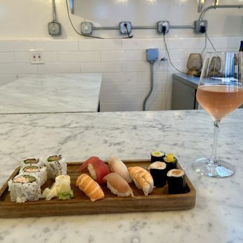 Sapphire Hill Winery - Pairing their yummy Rosé of Pinot Noir with sushi from Manpuku at their wine bar in the tasting room! ;) - Wine Tasting Room Near Me - Oakland, California Sapphire Hill Winery - Pairing their yummy Rosé of Pinot Noir with sushi from Manpuku at their wine bar in the tasting room! ;) - Wine Tasting Room Near Me - Oakland, California