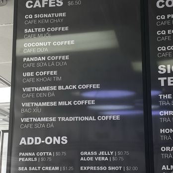 Cafes Quan - Cafes menu - Coffee & Tea Near Me - San Jose, California