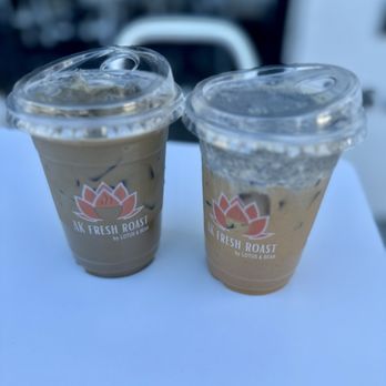 Lotus & Bean - HOJICHA LATTE & BLACK SESAME LATTE. YUM! ( ^_^)b - Coffee & Tea Near Me - San Gabriel, California