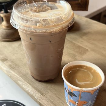 Foxtail Coffee - two cups of coffee on a table - Ice Cream & Frozen Yogurt Near Me - Melbourne, Florida