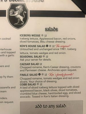 Menu photo 1 Ken's Steakhouse Framingham, MA