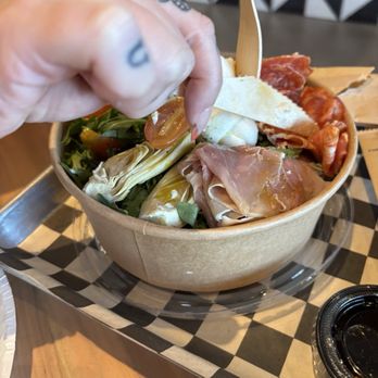 Hawt Pizza Co. - Already dipping into the Italian salad. - Pizza Near Me - Albuquerque, New Mexico
