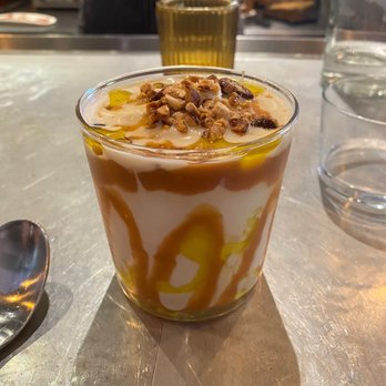 Bravas Bar de Tapas - Custom Sundae of EVOO and Caramel and Sea salt got myself. - Spanish Near Me - Healdsburg, California Bravas Bar de Tapas - Custom Sundae of EVOO and Caramel and Sea salt got myself. - Spanish Near Me - Healdsburg, California