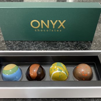 ONYX Chocolates - four chocolate eggs in a box - Chocolatiers & Shops Near Me - Toronto, Ontario