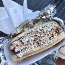 Papa Dads - Buffalo chicken dog, $8