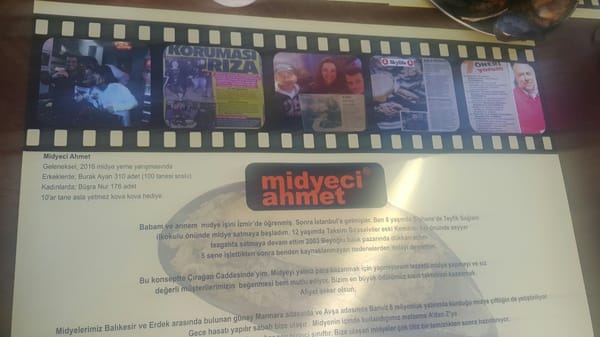 Menu photo 1 Midyeci Ahmet Istanbul, 34 Menu photo 1 Midyeci Ahmet Istanbul, 34