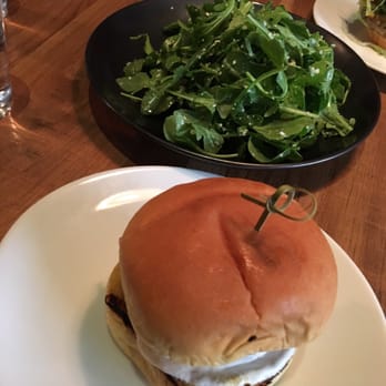 B Side - A little chorizo burger and an arugula salad - New American Near Me - Fairfax, Virginia B Side - A little chorizo burger and an arugula salad - New American Near Me - Fairfax, Virginia