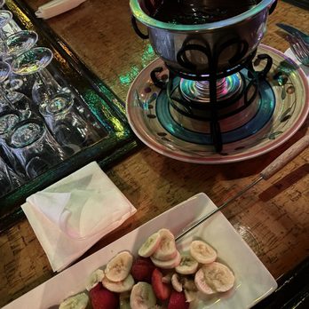 Kilted Mermaid - Vegan chocolate fondue with bananas and strawberries - Bars Near Me - Vero Beach, Florida Kilted Mermaid - Vegan chocolate fondue with bananas and strawberries - Bars Near Me - Vero Beach, Florida