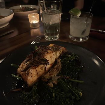 Polite Society - Seared Salmon Dinner - New American Near Me - St Louis, Missouri Polite Society - Seared Salmon Dinner - New American Near Me - St Louis, Missouri