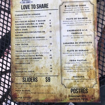 Frida - Menu - Mexican Near Me - Arecibo, Puerto Rico
