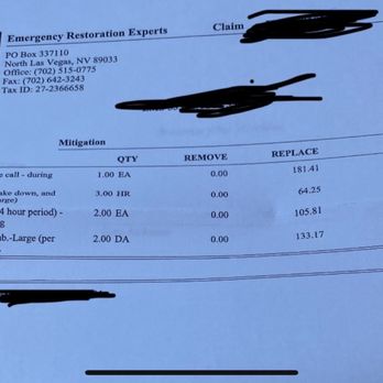 Emergency Restoration Experts - They charged us $852 to drop off and pick up their fans for 1 day (25 hours and they charged us an extra day). Insane. Avoid this company. - Damage Restoration Near Me - North Las Vegas, Nevada Emergency Restoration Experts - They charged us $852 to drop off and pick up their fans for 1 day (25 hours and they charged us an extra day). Insane. Avoid this company. - Damage Restoration Near Me - North Las Vegas, Nevada