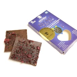 Suklaatehdas Dammenberg Suklaamyymälä - Secret Passion (Organic dark chocolate bar & Blackberry)