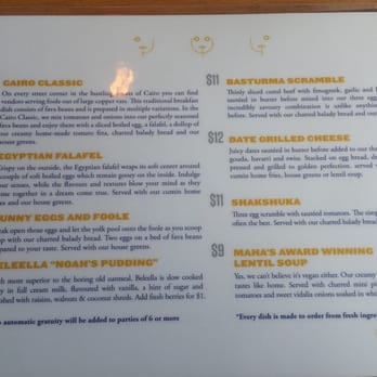 Maha's - Copy of the menu, part 2. - Egyptian Near Me - Toronto, Ontario