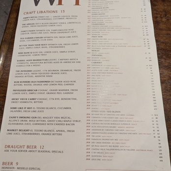 Willard Hicks - Menu - New American Near Me - Campbell, California Willard Hicks - Menu - New American Near Me - Campbell, California