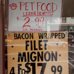 Acropolis Meats - Dog food and bacon wrapped filet mignon.