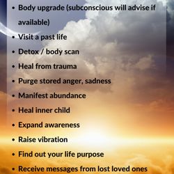 Possible healings in a single QHHT session