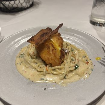 Herbsaint - Handmade spaghetti (carbonara) - French Near Me - New Orleans, Louisiana