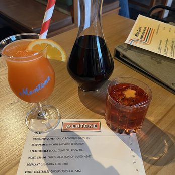 Mentone - Our delicious cocktails and wine. - Italian Near Me - Aptos, California