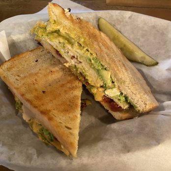 Come On Over Cafe - Create your own: sourdough, mozz, chipotle Mayo, pesto, chicken, avocado, fire roasted pepper, sun dried tomatoes! So yummy! - Cafes Near Me - Oceanside, California