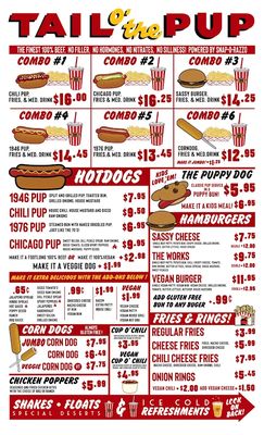 Menu photo 1 Tail O' The Pup West Hollywood, CA Menu photo 1 Tail O' The Pup West Hollywood, CA