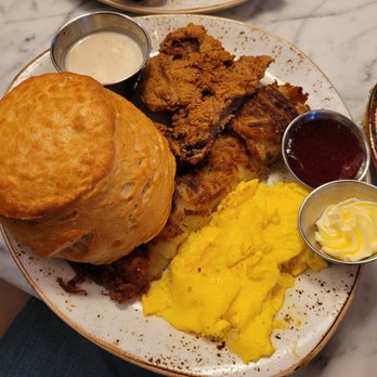 State Fare Kitchen & Bar - Chicken fried steak and eggs - Breakfast & Brunch Near Me - Sugar Land, Texas