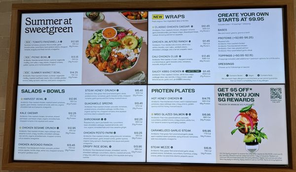 Menu photo 1 sweetgreen Charlotte, NC